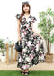 Floral Tiered Sleeve Maxi Dress