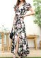 Floral Tiered Sleeve Maxi Dress