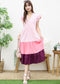 Ruffle Sleeve Color Block Dress