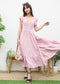 Swiss Dot Plunge Neck Dress