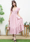 Swiss Dot Plunge Neck Dress