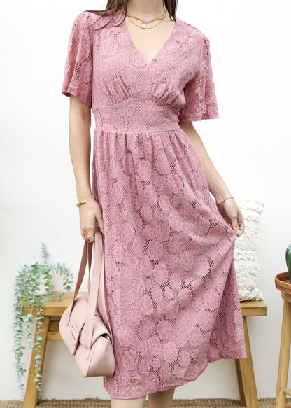 Floral Lace Midi Dress