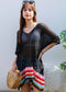 Rainbow Striped Hem Cover-Up