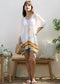 Rainbow Striped Hem Cover-Up