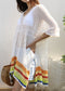 Rainbow Striped Hem Cover-Up