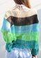 Multicolor Striped Crochet Sweater