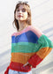 Multicolor Striped Crochet Sweater