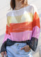 Multicolor Striped Crochet Sweater