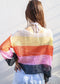 Multicolor Striped Crochet Sweater
