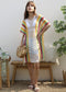 Tassel Side Tie Striped Cover-Up