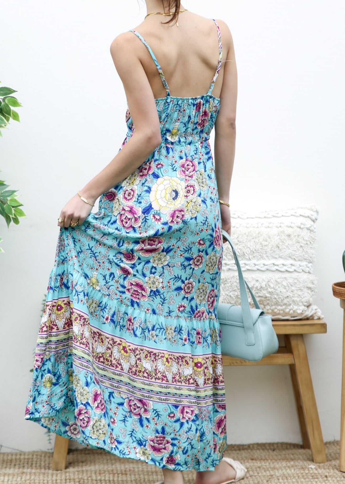 Tassel Tie Bohemian Maxi Dress