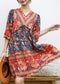 Elbow Sleeve Boho Dress