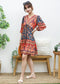 Elbow Sleeve Boho Dress