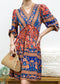 Elbow Sleeve Boho Dress