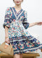 Elbow Sleeve Boho Dress