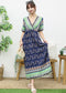 Surplice Neck Bohemian Maxi Dress