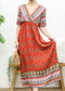 Surplice Neck Bohemian Maxi Dress