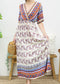 Surplice Neck Bohemian Maxi Dress