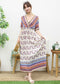 Surplice Neck Bohemian Maxi Dress