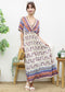 Surplice Neck Bohemian Maxi Dress