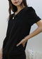 Ruched Detail Keyhole Front Blouse