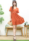 Crochet Waist Ruffle Hem Dress