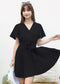 Classic Solid Color Pleated Dress