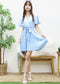 Classic Solid Color Pleated Dress