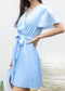 Classic Solid Color Pleated Dress