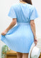 Classic Solid Color Pleated Dress