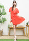 Classic Solid Color Pleated Dress
