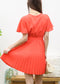 Classic Solid Color Pleated Dress