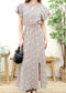 Cheetah Print Shirred Waist Dress
