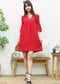 Pleated V Neck Straight Dress