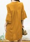 Pleated V Neck Straight Dress