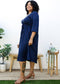 Plus Size Crochet V Neck Boho Long Sleeve Dress
