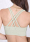 Solid Double Cross Back Sports Bra