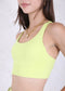 Solid Double Cross Back Sports Bra