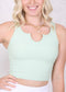 Solid Color Notched Neck Top