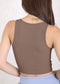 Solid Color Notched Neck Top