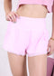 Solid Color Layered Sports Shorts