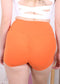 Solid Color High Waist Sports Shorts