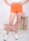 Solid Color High Waist Sports Shorts