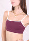 Contrast Piping Sports Bra