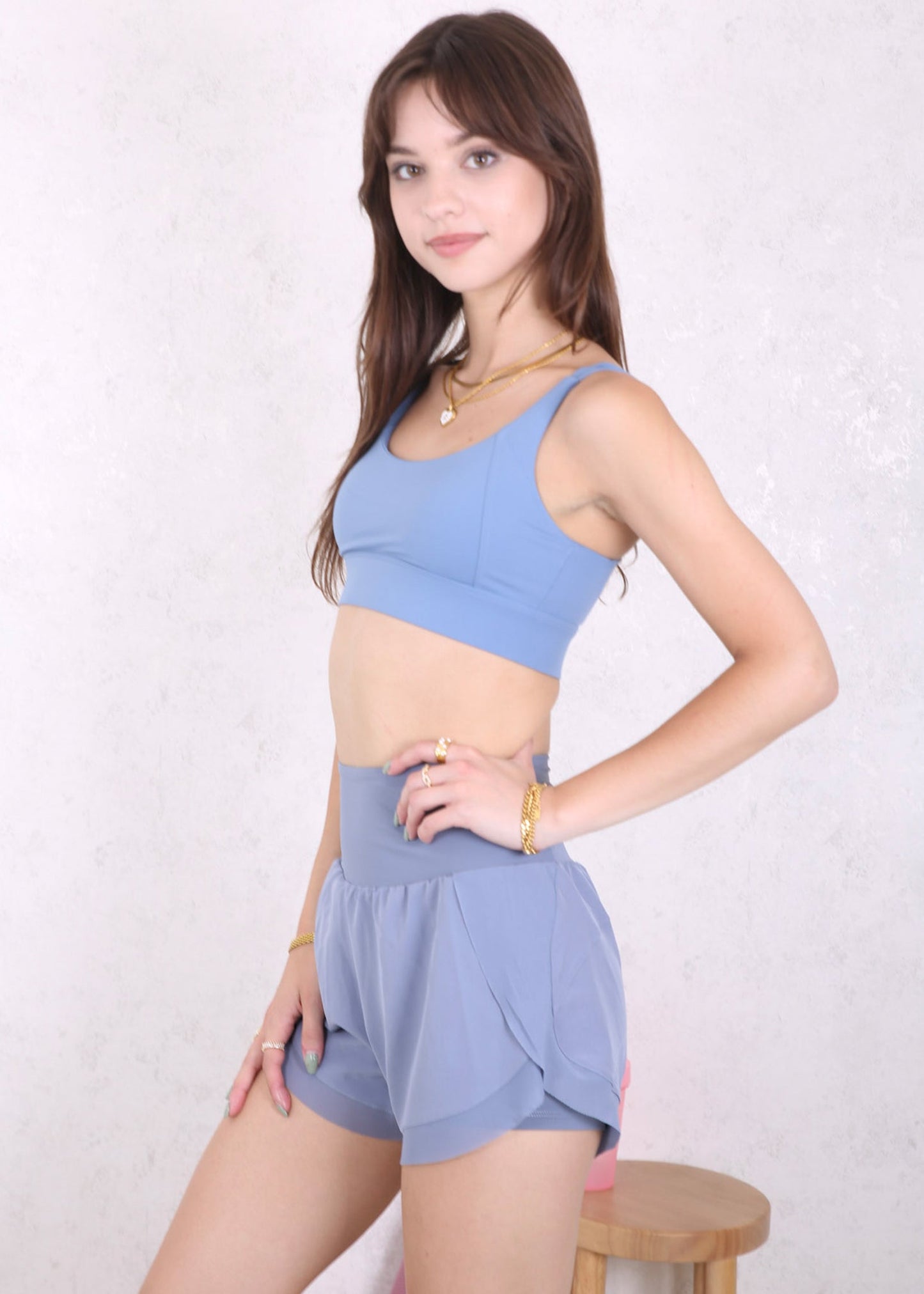 Double Strap Twist Back Sports Bra