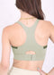 Two Tone Scoop Neck Sports Bra