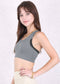 Two Tone Scoop Neck Sports Bra