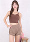High Waist Double Layer Shorts