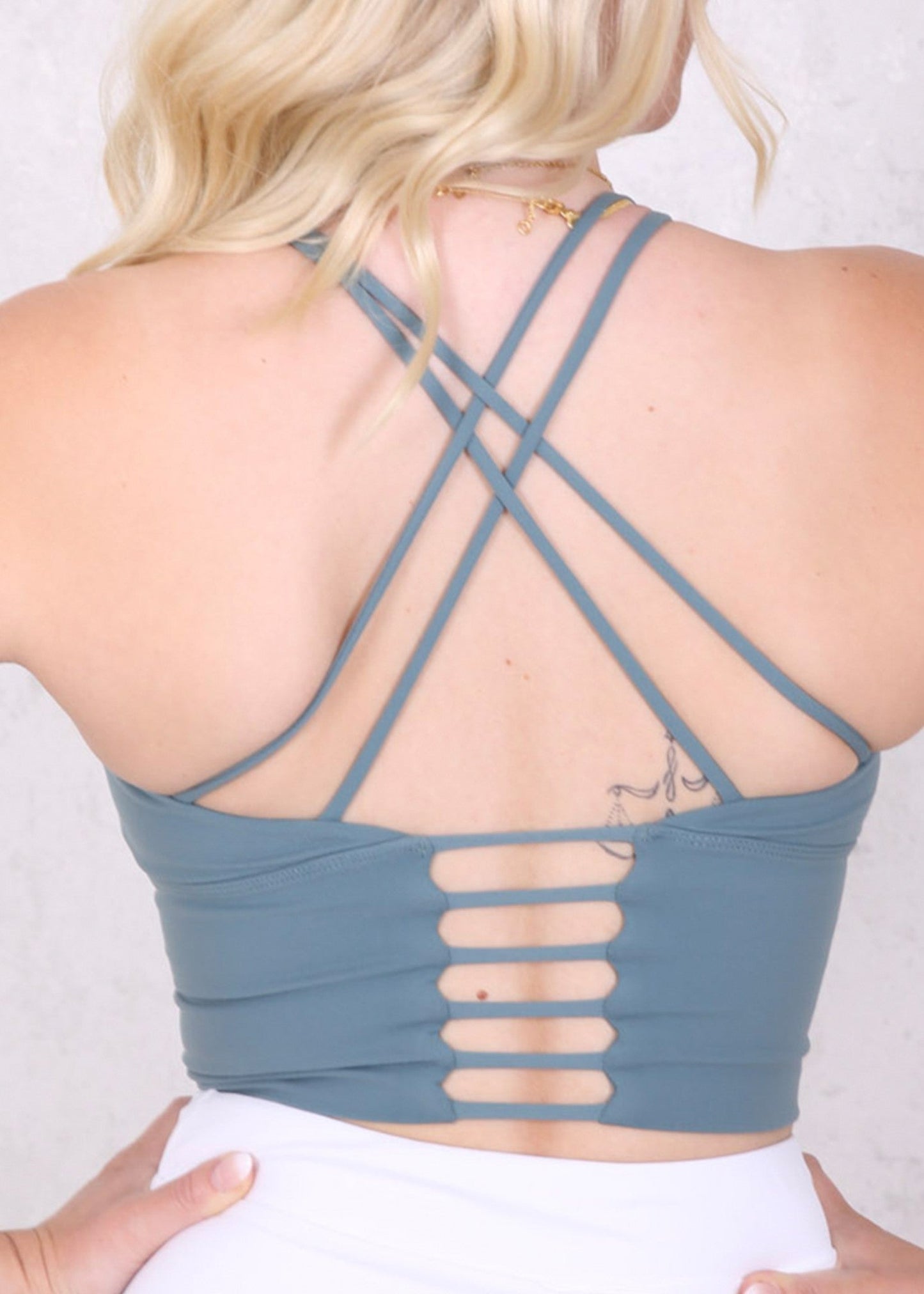 Strappy Back Fitted Sports Top