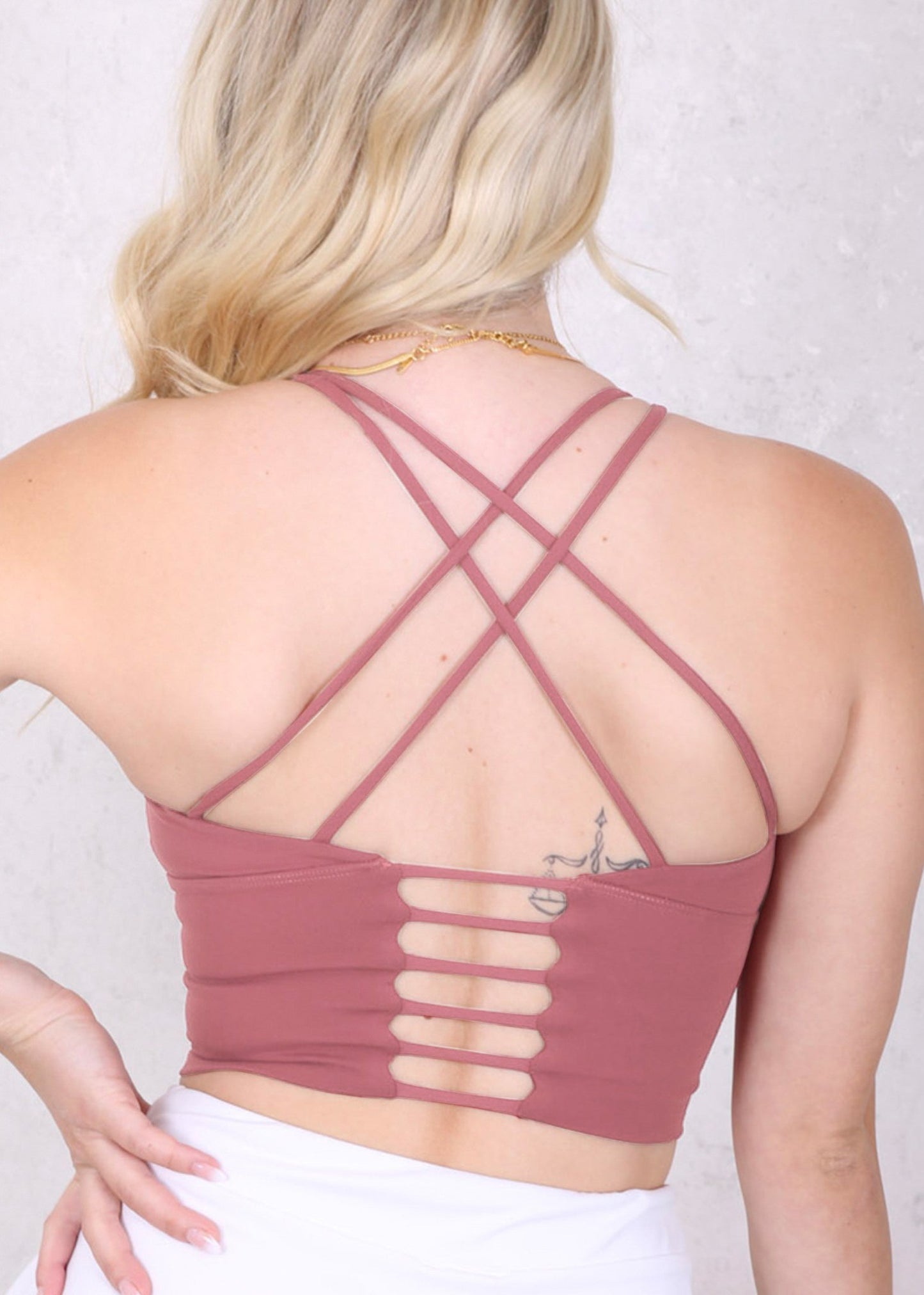 Strappy Back Fitted Sports Top